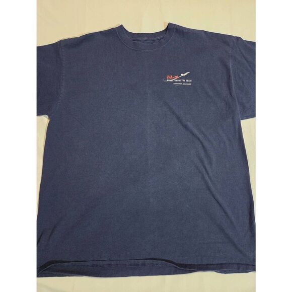 NORTHROP GRUMMAN F/A-18 HORNET INDUSTRY TEAM NAVY BLUE MENS T SHIRT SIZE 2XL XXL